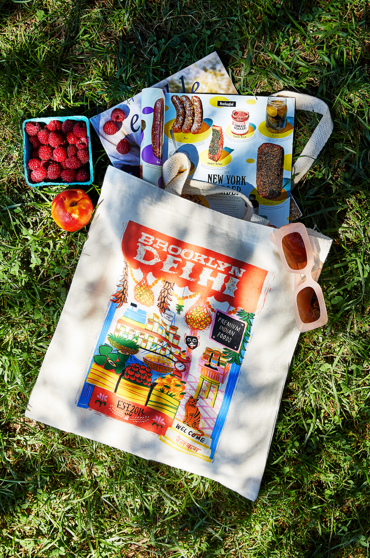 Illustrated Market Tote Bag