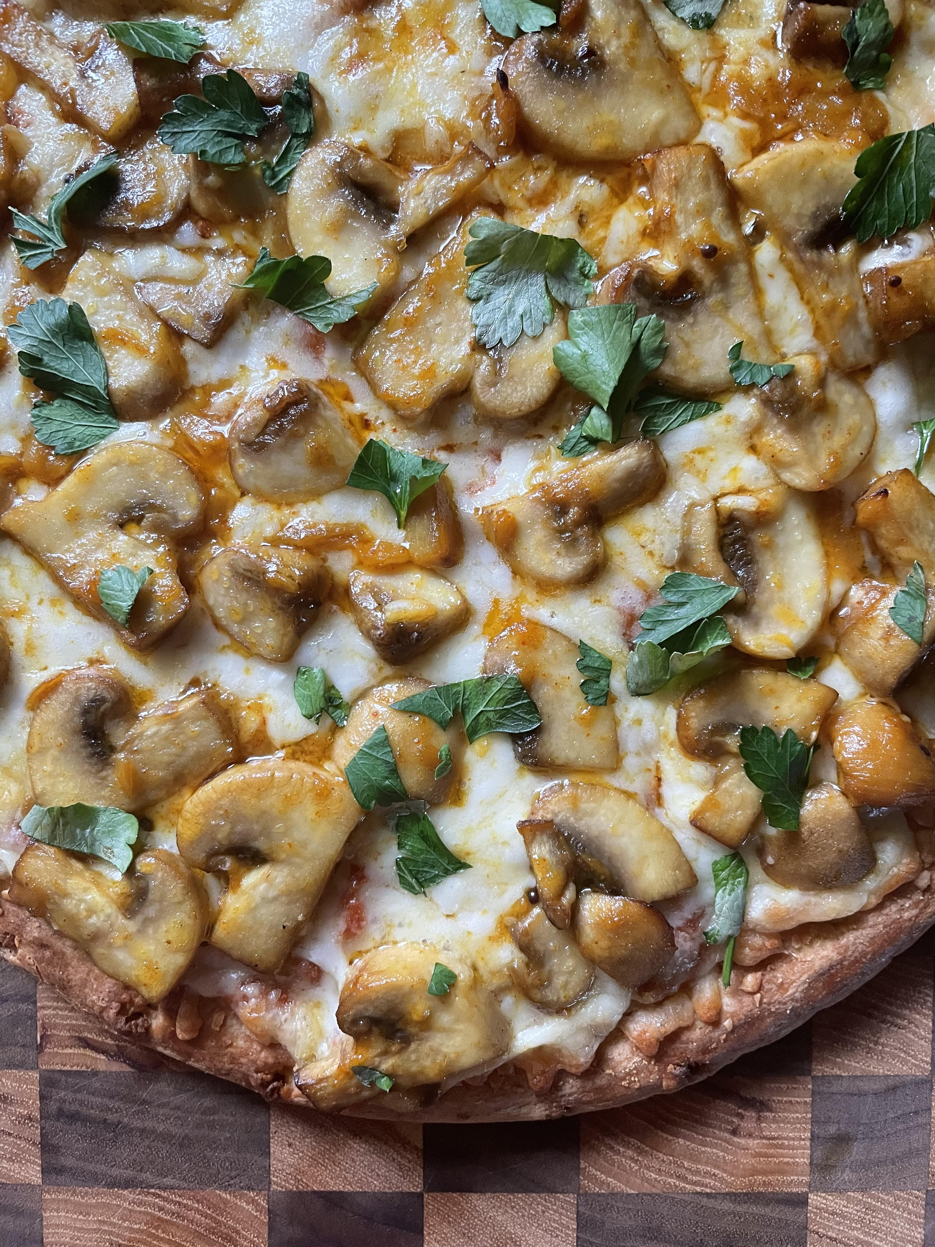 Four Cheese Aachari Mushroom Pizza